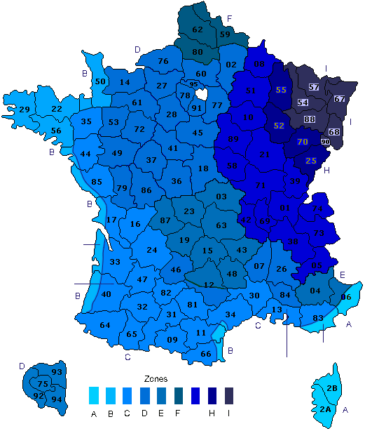 zones climatiques